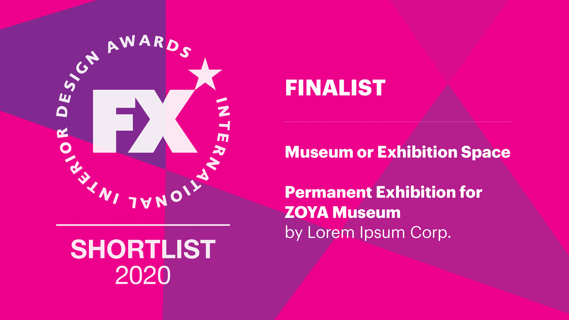 FX International Design Awards 2020